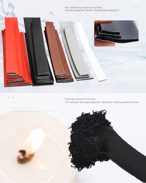 Fire expansion strip Graphite fire intumescent seal strip