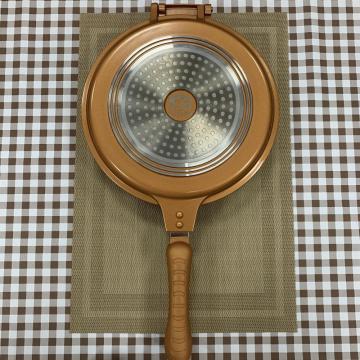 Round double fry pan