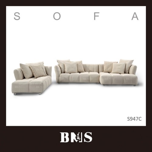 Beige fabric sofa set sexy sofa chaise bed