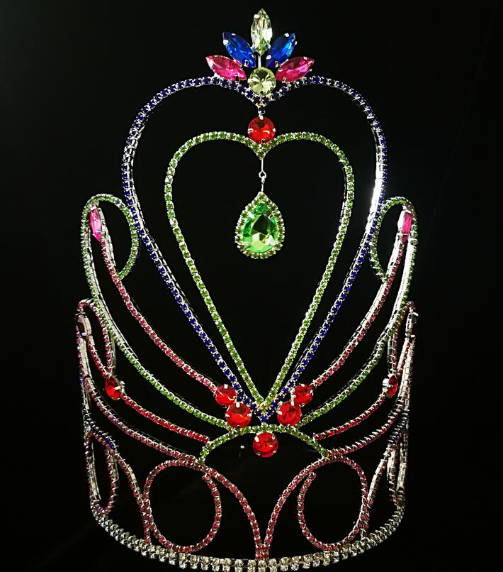 10 Inch Drop Water Pageant Crown Queen Tiara