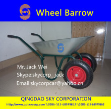 two wheels wheelbarrow