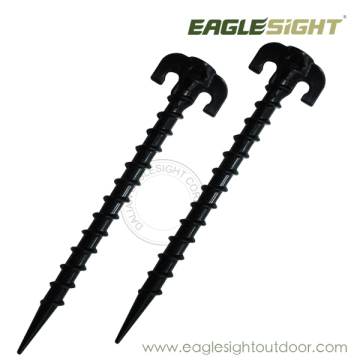 China Plastic Screw Tent Stakes