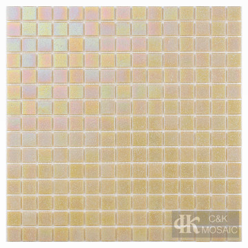 Glass Mosaic Tile Fireplace