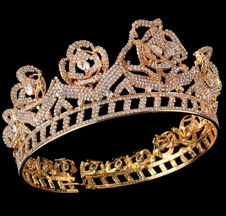 Small Gold Plated Beauty Queen Pageant Crown