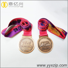 Custom Running Marathon Sport Medal and sublimation lanyard