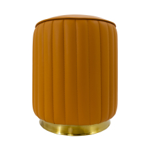 Modern Style Orange PU Pouffe Dresser Foot Stool Ottoman Chair