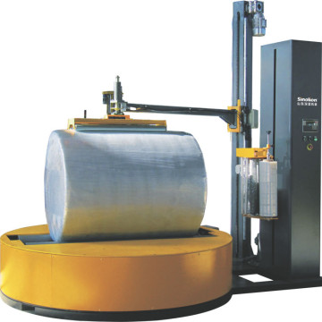 Automatic paper reel wrapping machine