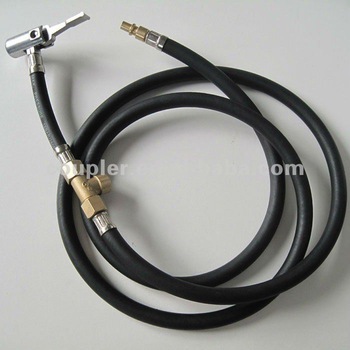 6*12 Black Rubber Air Hose with Italy I plug & Pump Adaptor