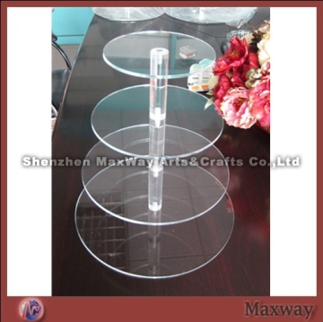 Exquisite 4 Layered Plexiglass Cupcake Stand Holder