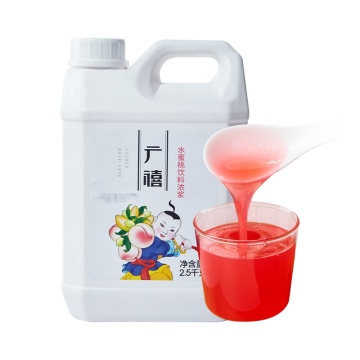 2023 Top New Bulk Packages: 2.5kg Peach Juice Concentrate for Bubble Tea