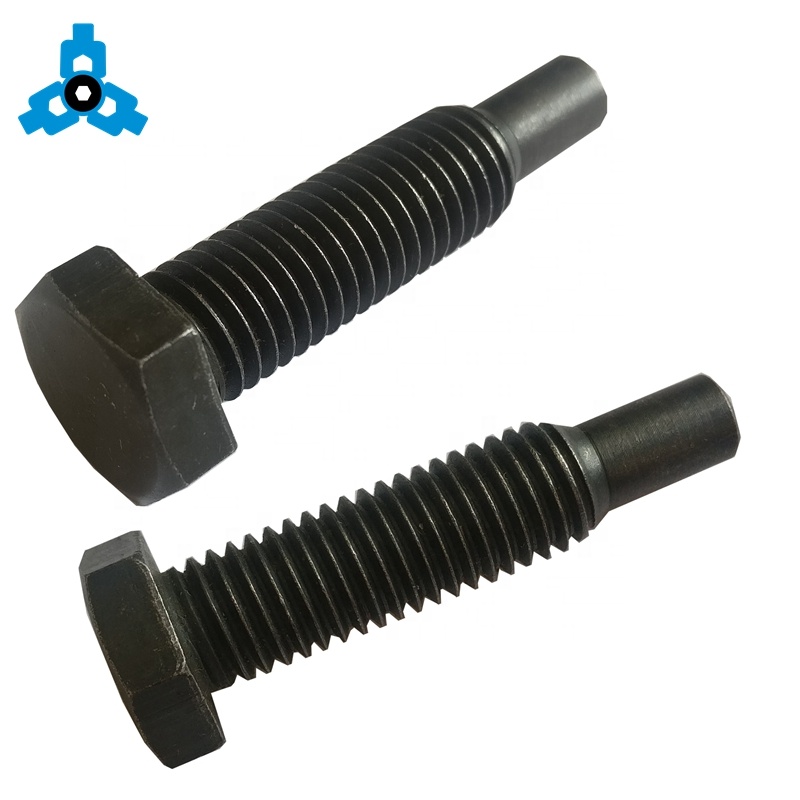 Hex Head Bolts Black With Full Dog Point Carbon Steel High Strength OEM Stock Support