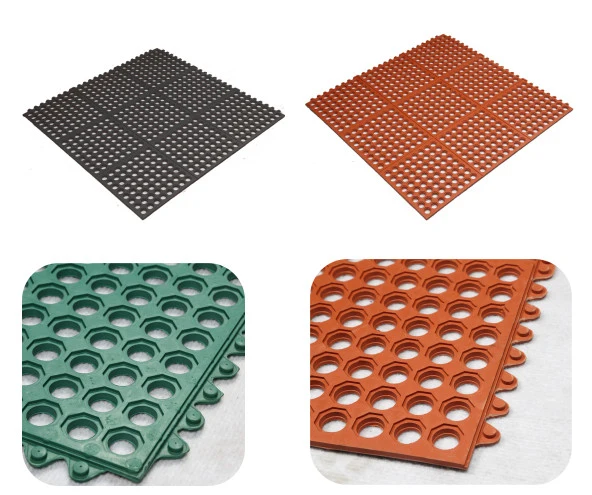 Interlocking Anti Slip Kitchen Anti Fatigue Rubber Hollow Mat