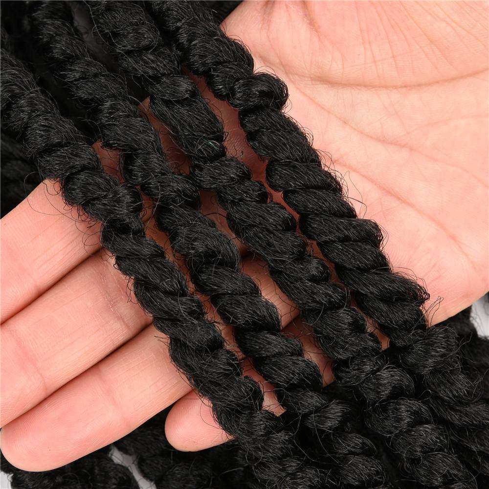 MYZYR Pre-twisted Spring Twist Bomb Passion Twists Short Ombre Crochet Synthetic Braiding Hair Extensions Nu Locs Crochet Hair