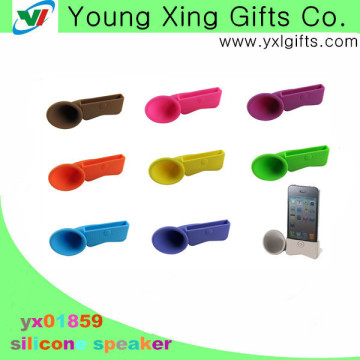 silicone phone speaker/sirlicone cellphone speaker