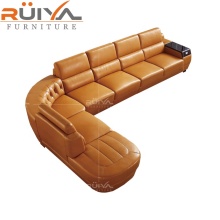 Modern Italian L-Shaped Leather Corner Sofas for Living Room