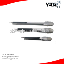 9"stainless steel locking tongs BBQ tongs,salad tongs