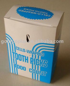 Cello wrapped wooden toothpick