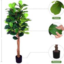 Factory Supply Potted Artificial Fiddle Leaf Fig Tree for Home Decor