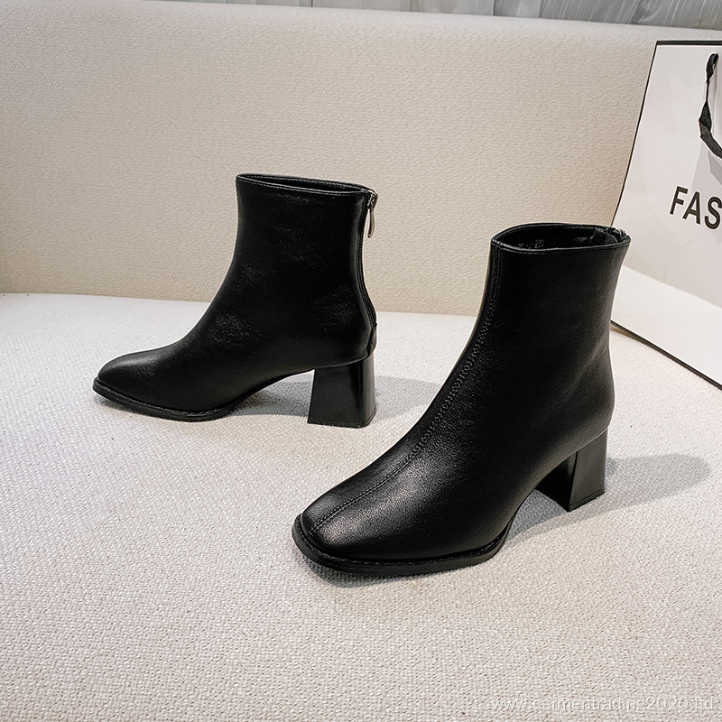 black suede half heel good quality boots