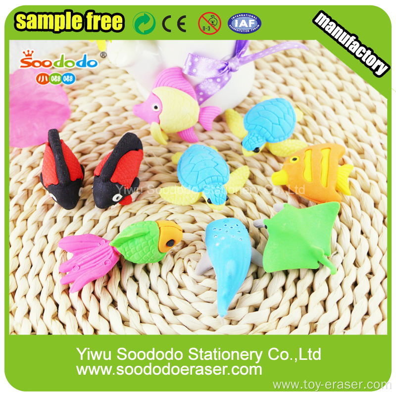 Sea Fish Shaped Eraser,Cheaper gift toy eraser for kid