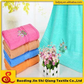 Wholesale Cotton Terry Solid Color Dyed Soft Embroidery Towel