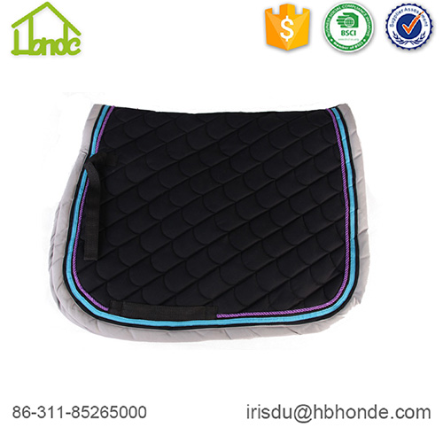 black horse saddle pad