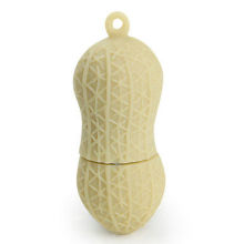 Beige Peanut Style Usb Flash Drive , Customized Usb Flash Disk