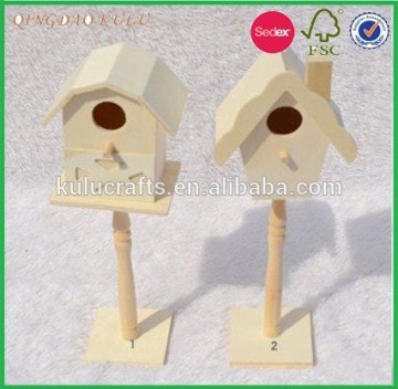 outdoor wooden wild bird feeder stand