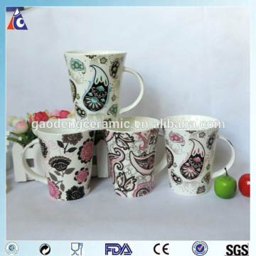 wholesale flower decal ceramic mugs