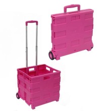 folding plastic crate trolley