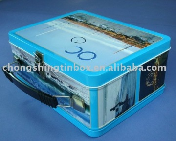 Lunch Tin Box with Handle