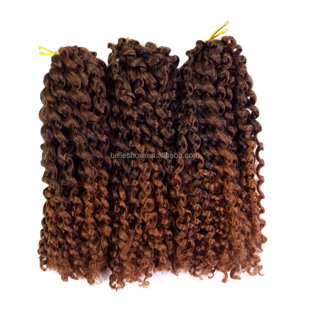 Hot sell 8 inch 3 pc/set afro kinky dreadlocks crochet braid hair curly kinky twists crochet Marlybob  kinky twist braids