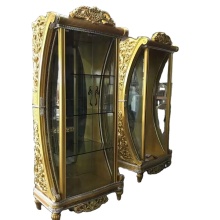High Gloss Antique Retro Castle TV Wall Unit with 24K GoldLeaf Handbag Design