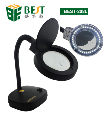 BST magnifying glass with led light