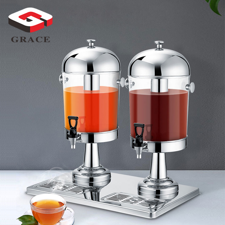 Commercial Beverage Juice Glass Drink Dispenser Stainless Steel 8L Cool Drink Single Juice Dispenser