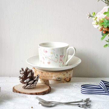 Elegant ceramic tableware with artistic design features