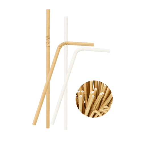 ⌀ 4.5x165mm White Cocktail Paper Straws