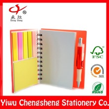custom spiral sticky notepad with pen