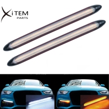 Waterproof Sequential Turn Signal DRL Daytime Running Lights - Yellow Flow Decorative Lamp