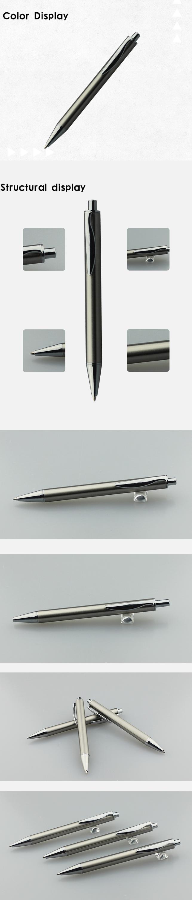 Free refill custom logo metallic ball point pen for office business gift