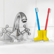 Titulaires de silicone de brosse à dents de botte de pluie sur mesure pour la salle de bain