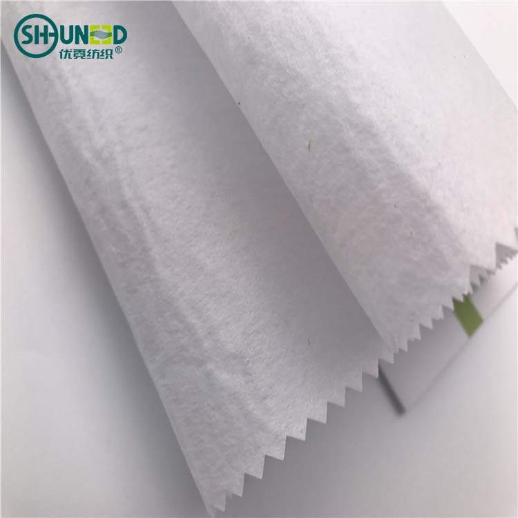 SGS certificated high quality eco-friendly aid-laid 90gsm polyester/viscose cut away nonwoven embroidery backing paper fabric