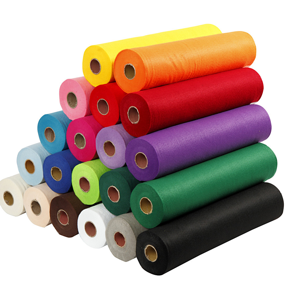 Felt Fabric Nonwoven 100% Polyester OEKO-TEX STANDARD 100 for Toy Doll Gift Handicraft Eco-friendly In-stock Items DYED