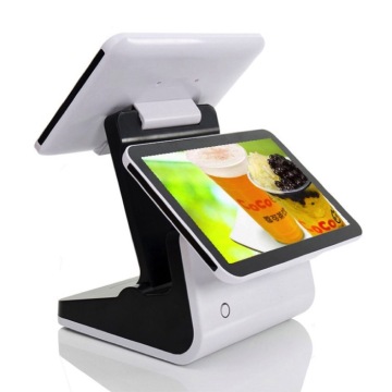 POS payments machine with adjustable dual screen