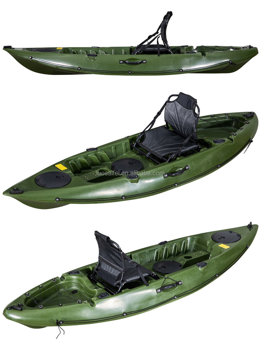 China 9 foot Angler Sit On Top single Fishing Kayak with Paddles and Upright Chair