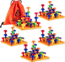 Factory Price Toddler Peg Board Stacking Set for Fine Motor Skills Toy Therapy