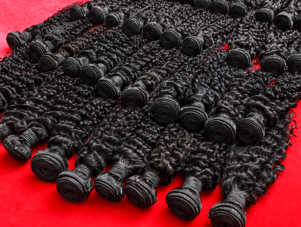 kinky curly ready to ship wholesale price Human Hair natural black Human Hair Bundles With Closure for black woman