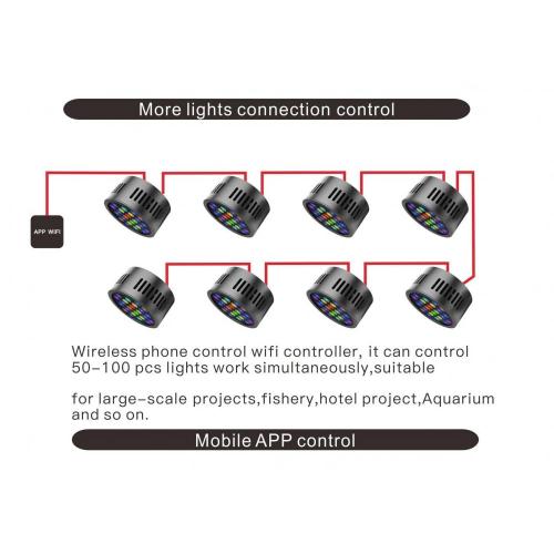 Lampu akuarium 80W LED dengan peminat penyejuk yang dikawal