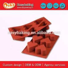 6 Cavities heart cake baking pans silicon bakeware