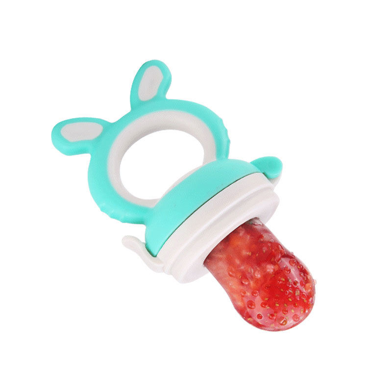 Frog shape handle baby fruit feeder pacifier